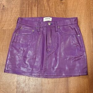 Agolde Vibrant Purple Mini Skirt